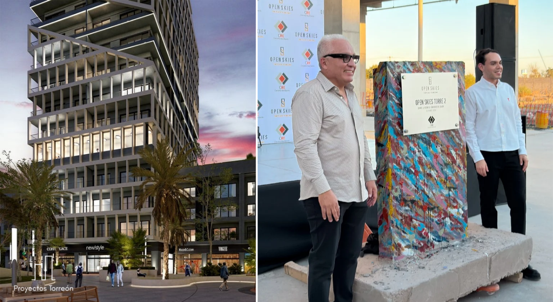 Colocan primera piedra de Torre 2 de Open Skies; avanza desarrollo vertical en zona norte