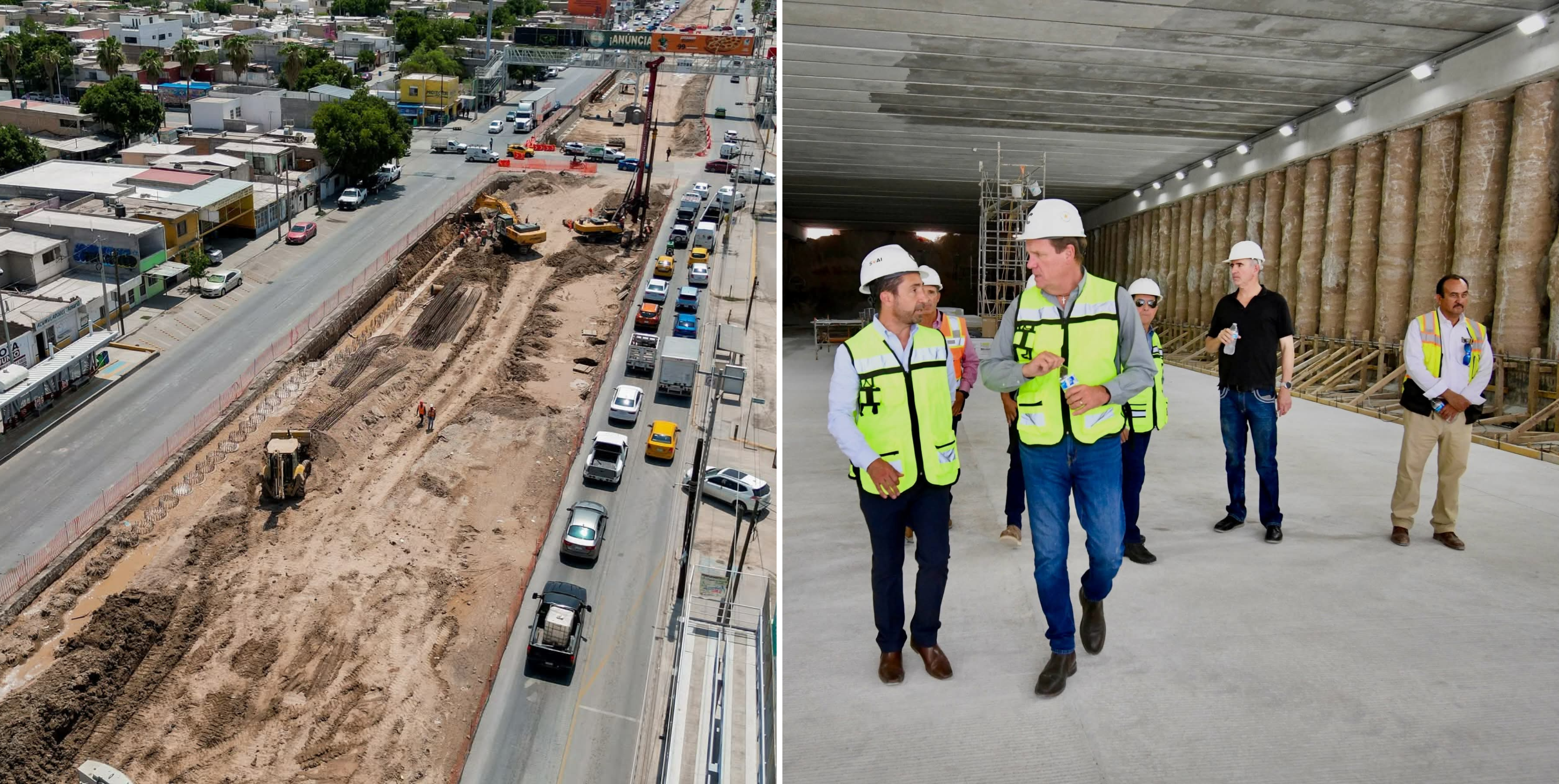 Avanzan dos de las principales obras viales de Torreón